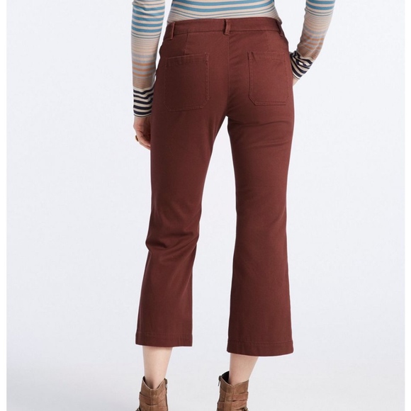 NWT LL Bean Signature Wide-Leg Cropped Pants - Picture 2 of 6